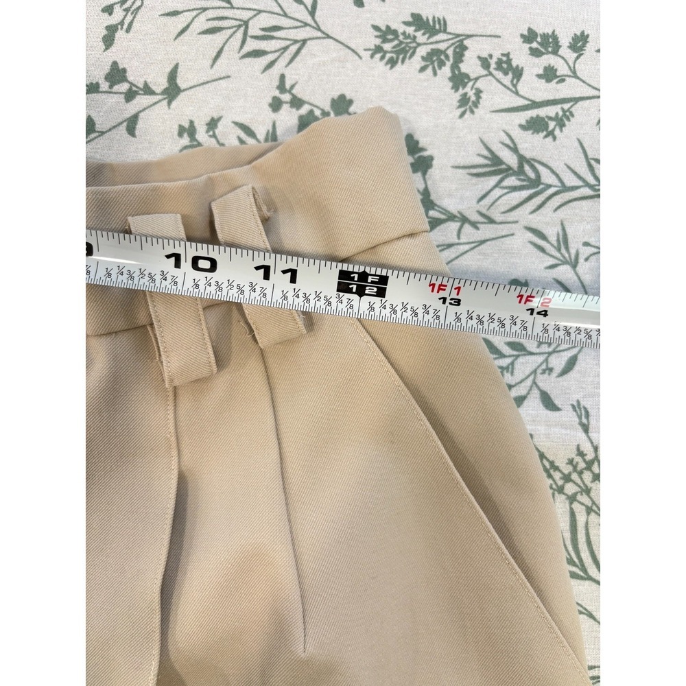 Womens Beige Wool Blend Dress Pants Size 6 High Rise Slim Ankle Career - Picture 8 of 11